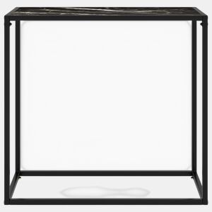 Mesa Consola - Mesa De Entrada 80x35x75 cm vidro temperado preto