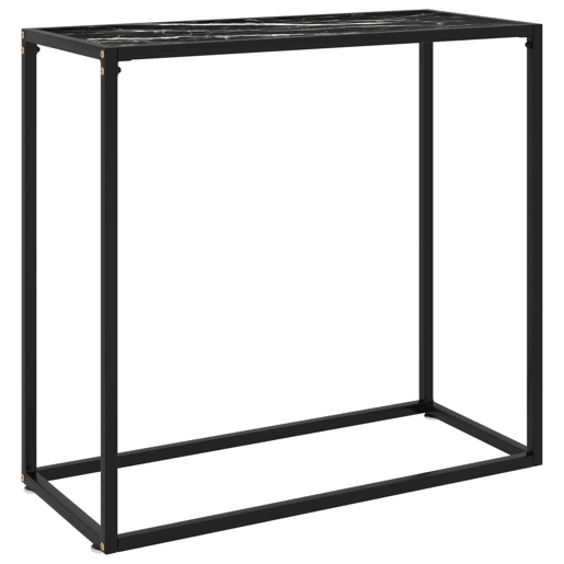 Mesa Consola - Mesa De Entrada 80x35x75 cm vidro temperado preto