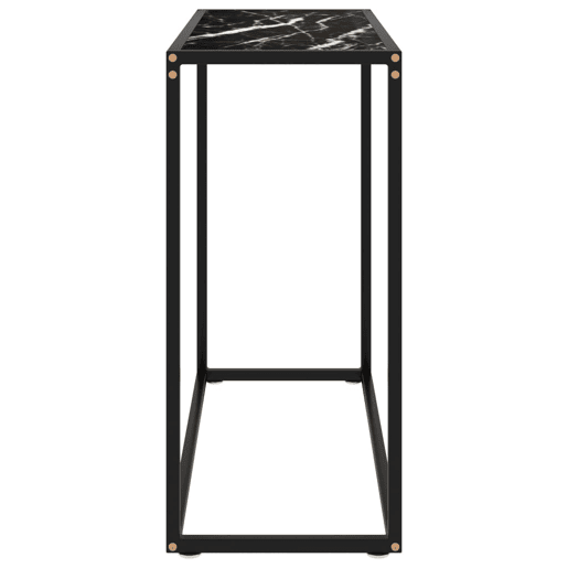 Mesa Consola - Mesa De Entrada 80x35x75 cm vidro temperado preto