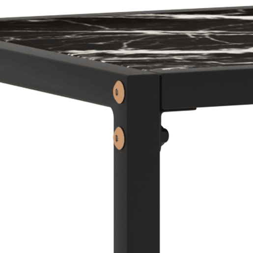 Mesa Consola - Mesa De Entrada 80x35x75 cm vidro temperado preto