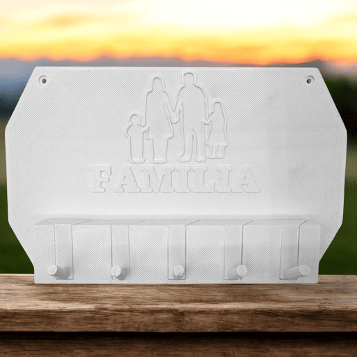 Well Home - Porta-chaves de parede Família em branco