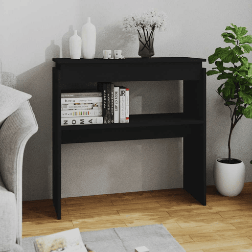 Mesa Consola - Mesa De Entrada 80x30x80 cm derivados de madeira preto