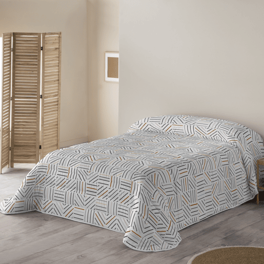 SANDAL - Capa de Edredon Estampada - Ótimo Conforto e Acolchoamento Extra Macio - Peso 300 Gramas com Toque de Pena - Cama 135 - TRAMES UNICO