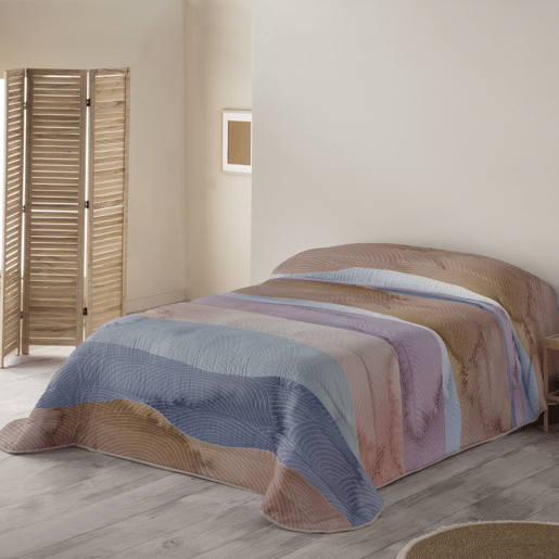 SANDAL - Edredom Nórdico Estampado - Ótimo Conforto e Acolchoamento Extra Macio - Peso 300 Gramas com Toque de Pena - Cama 150 - AZUL OCEANO
