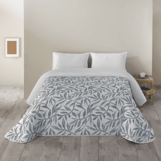 SANDAL - Capa de edredom estampada - Ótimo conforto e acolchoamento extra macio - Peso 300 Gramas com toque de pena - Cama 135 - WAKIA BLUE