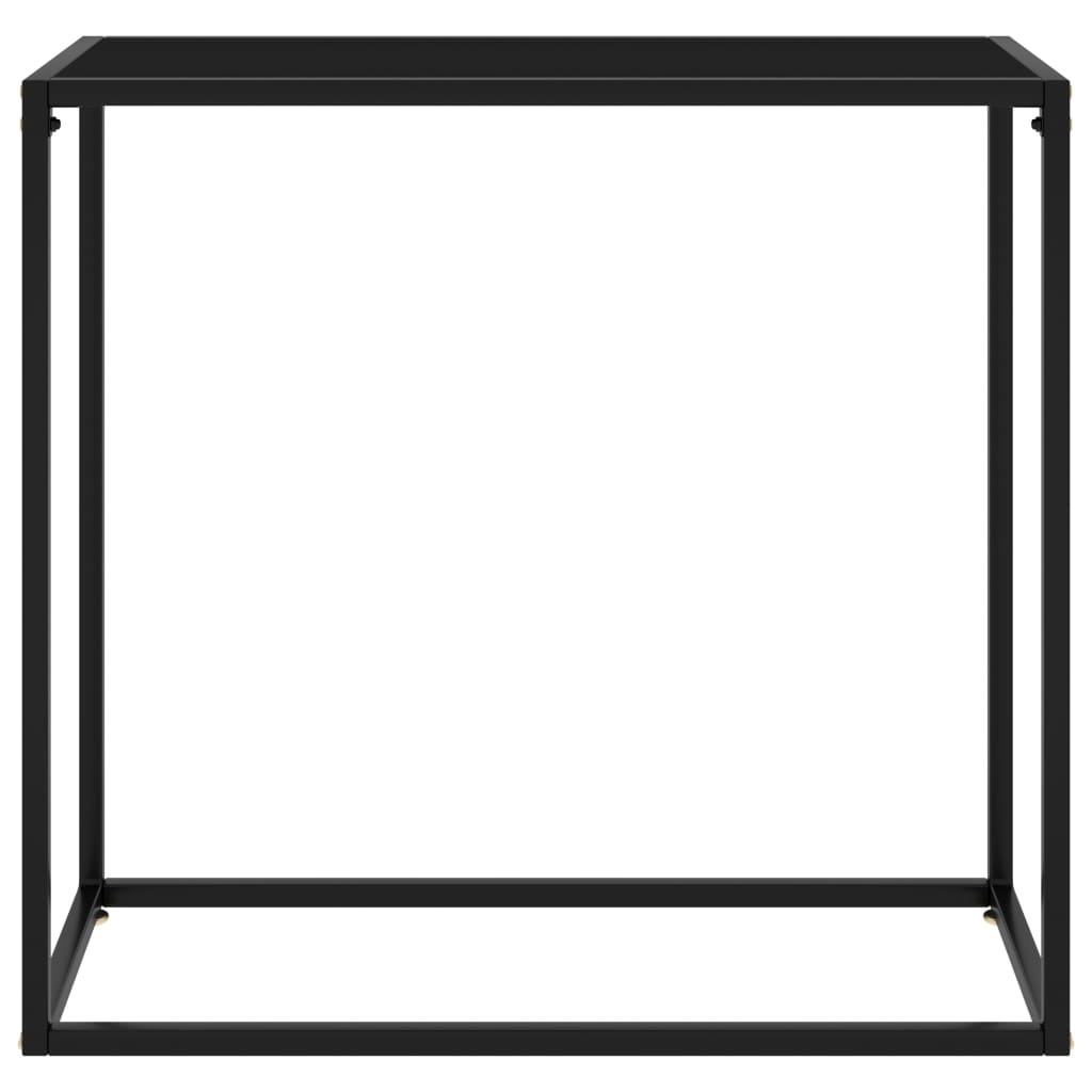 Mesa consola - mesa de entrada vidrio templado negro 80x35x75 cm