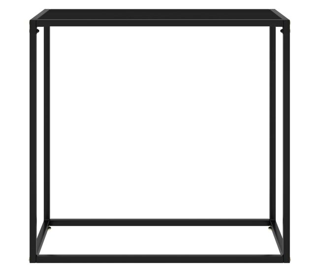 Mesa consola - mesa de entrada vidrio templado negro 80x35x75 cm