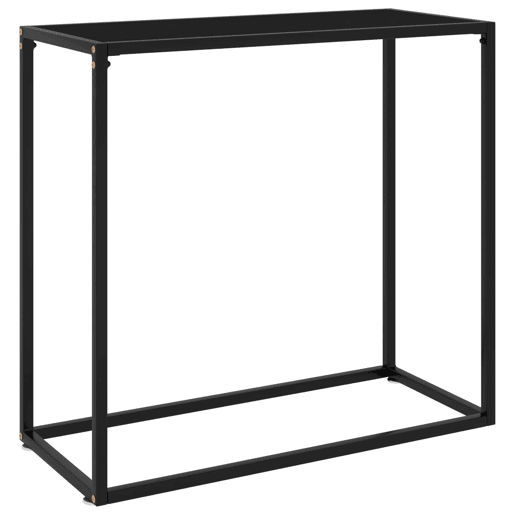 Mesa Consola - Mesa De Entrada 80x35x75 cm vidro temperado preto