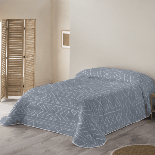 SANDAL - Capa de edredom estampada - Ótimo conforto e acolchoamento extra macio - Peso 300 Gramas com toque de pena - Cama 135 - NAUEK GREY