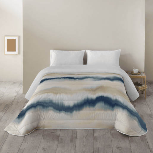 SANDAL - Edredom Nórdico Estampado - Ótimo Conforto e Acolchoamento Extra Macio - Peso 300 Gramas com Toque de Pena - Cama 135 - BELIX AZUL