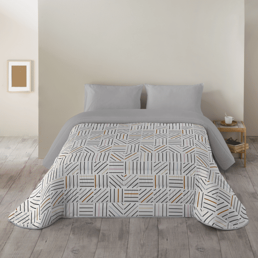 SANDAL - Edredom Nórdico Estampado - Ótimo Conforto e Acolchoamento Extra Macio - Peso 300 Gramas com Toque de Pena - Cama 150 - TRAMES UNICO