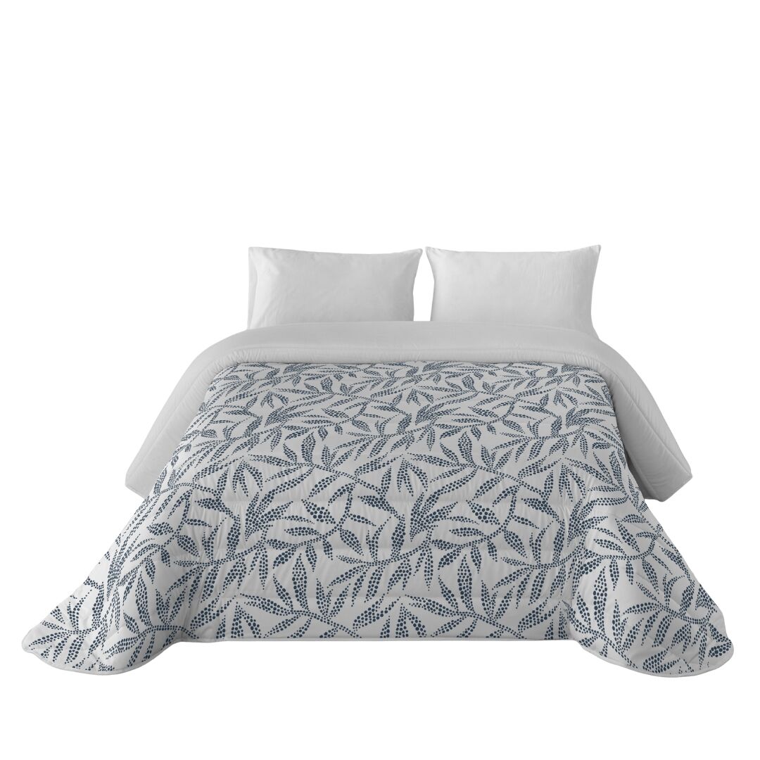 Sandal - edredón nórdico estampado -  acolchado de gran confort y extrasuave - gramaje 300 gramos con tacto pluma - cama 180 - wakia blue