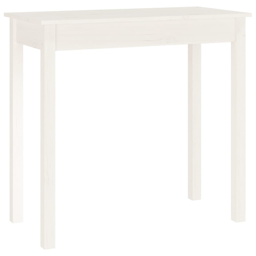 Mesa consola - mesa de entrada de madera maciza de pino blanco 80x40x75 cm