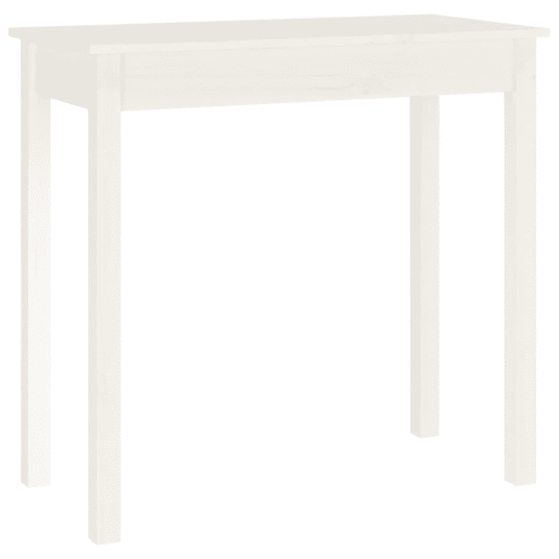 Mesa Consola - Mesa De Entrada 80x40x75 cm madeira de pinho maciça branco