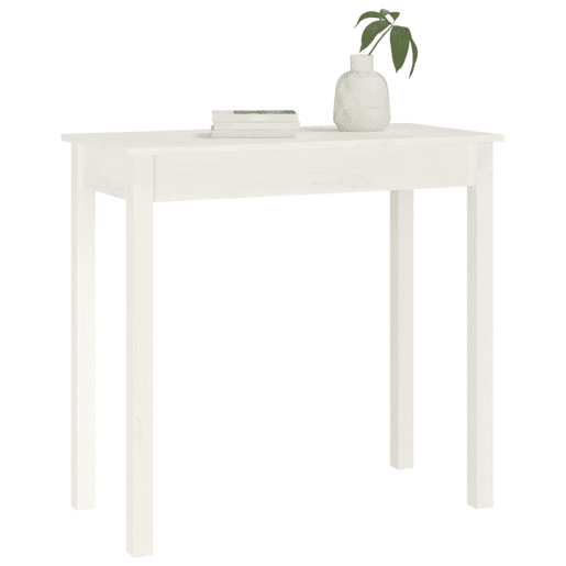 Mesa Consola - Mesa De Entrada 80x40x75 cm madeira de pinho maciça branco