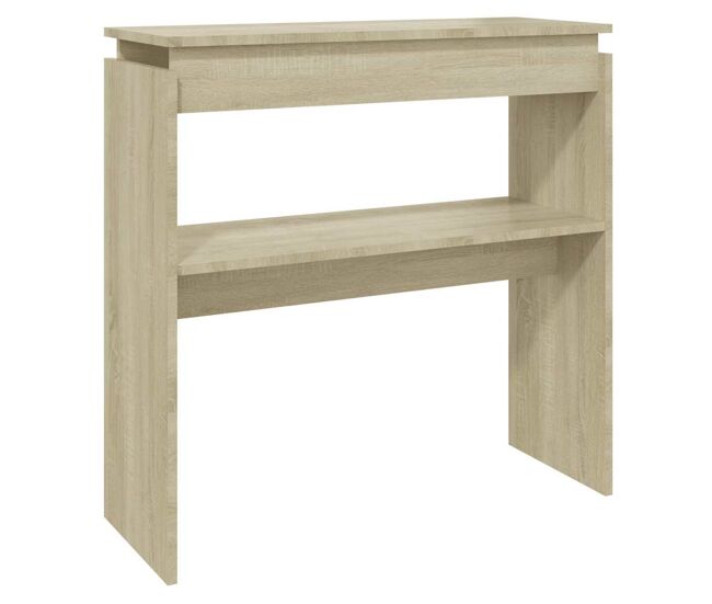 Mesa consola - mesa de entrada madera contrachapada roble sonoma 80x30x80 cm