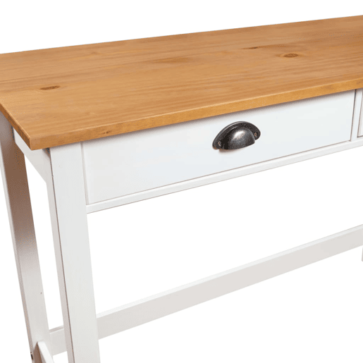 Mesa Consola - Mesa De Entrada Hill c 2 gavetas 110x45x74 cm pinho maciço