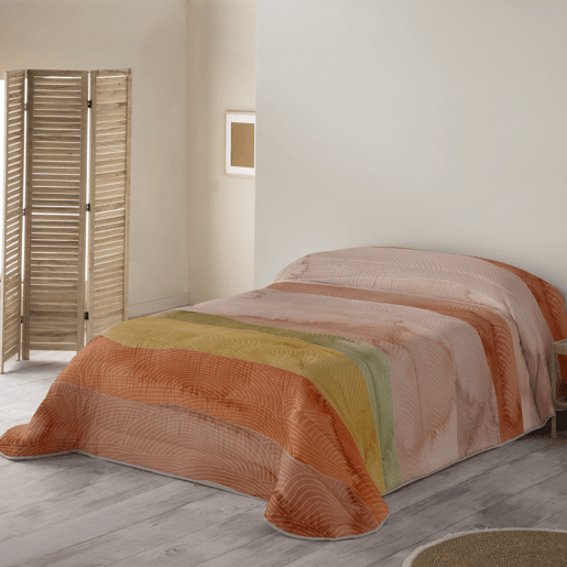 SANDAL - Edredom Estampado - Ótimo Conforto e Acolchoamento Extra Macio - Peso 300 Gramas com Toque de Pena - Cama 135 - OCEAN TERRA