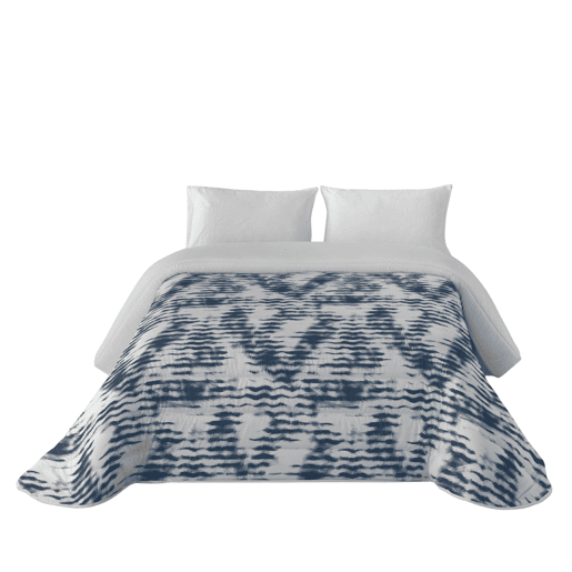 SANDAL - Edredom Estampado - Ótimo Conforto e Acolchoamento Extra Macio - Peso 300 Gramas com Toque de Pena - Cama 135 - WAVES BLUE