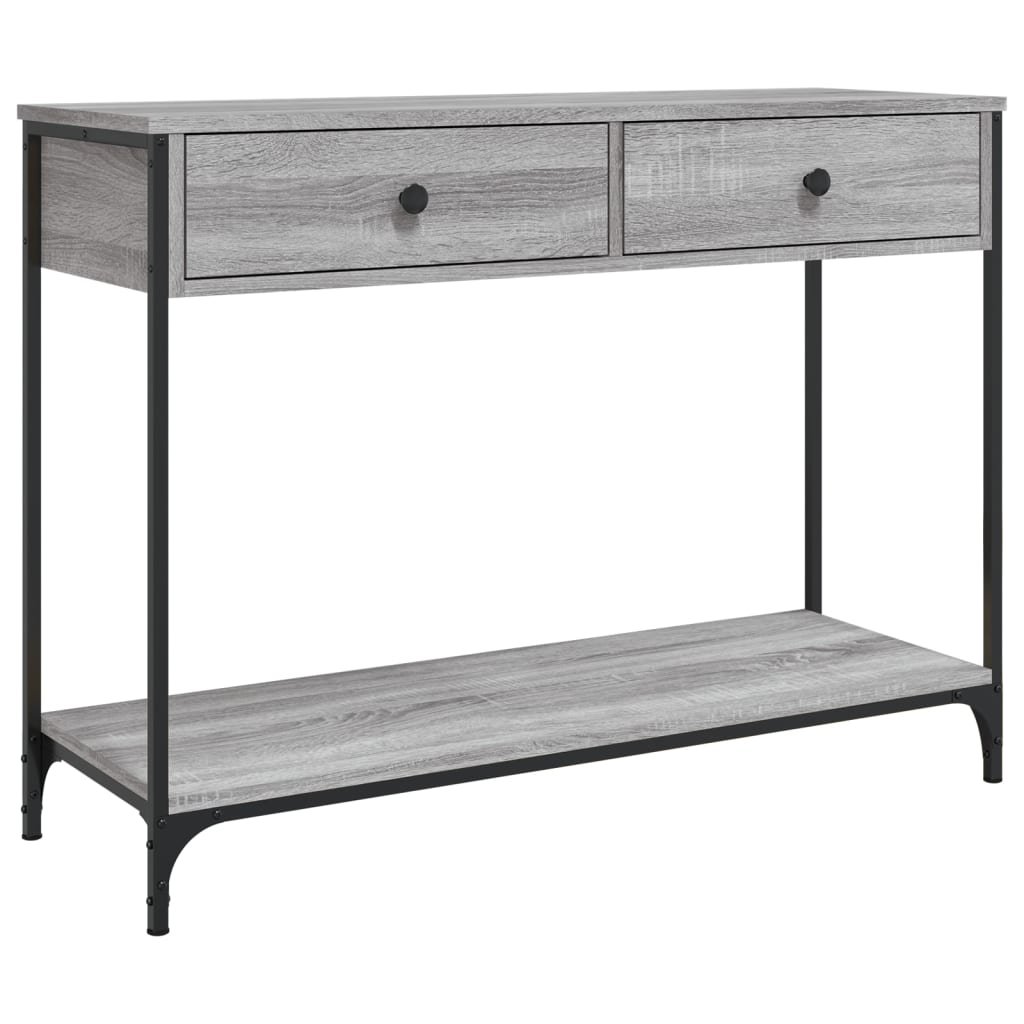 Mesa consola - mesa de entrada madera de ingeniería gris sonoma 100x34,5x75 cm