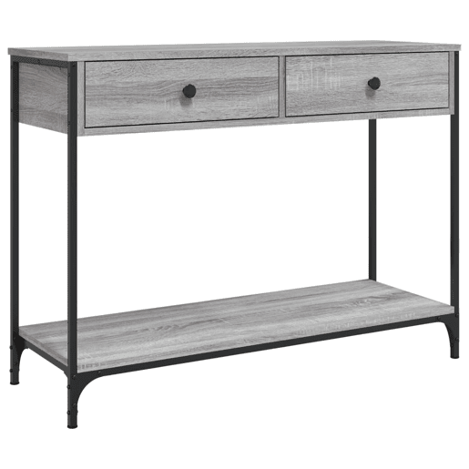 Mesa Consola - Mesa De Entrada 100x34,5x75cm derivados de madeira cinzento sonoma