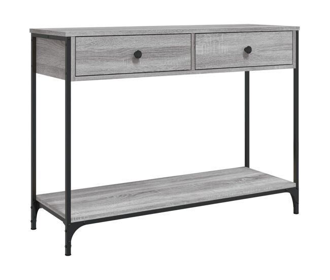 Mesa consola - mesa de entrada madera de ingeniería gris sonoma 100x34,5x75 cm