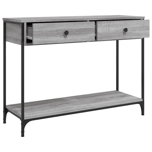 Mesa Consola - Mesa De Entrada 100x34,5x75cm derivados de madeira cinzento sonoma