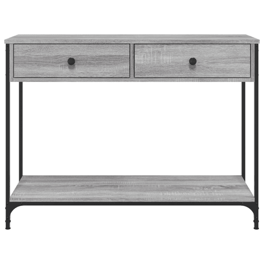 Mesa Consola - Mesa De Entrada 100x34,5x75cm derivados de madeira cinzento sonoma