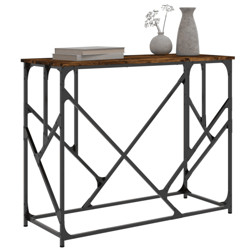 Mesa Consola - Mesa De Entrada 100x40x80 cm derivados de madeira carvalho fumado