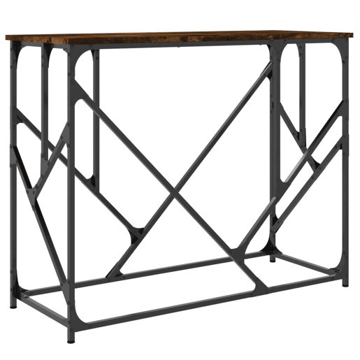 Mesa Consola - Mesa De Entrada 100x40x80 cm derivados de madeira carvalho fumado