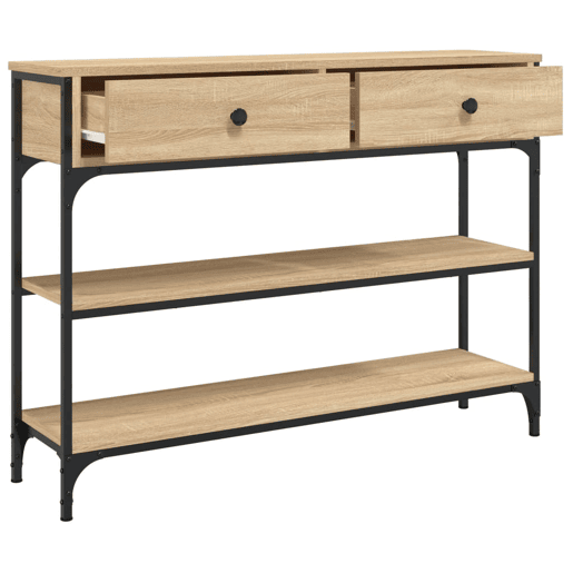 Mesa Consola - Mesa De Entrada 100x25x75 cm derivados de madeira carvalho sonoma