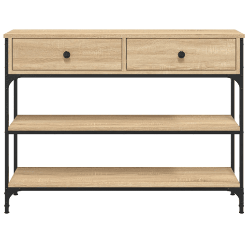 Mesa Consola - Mesa De Entrada 100x25x75 cm derivados de madeira carvalho sonoma