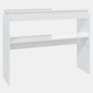 Mesa Consola - Mesa De Entrada 102x30x80 cm derivados madeira branco brilhante