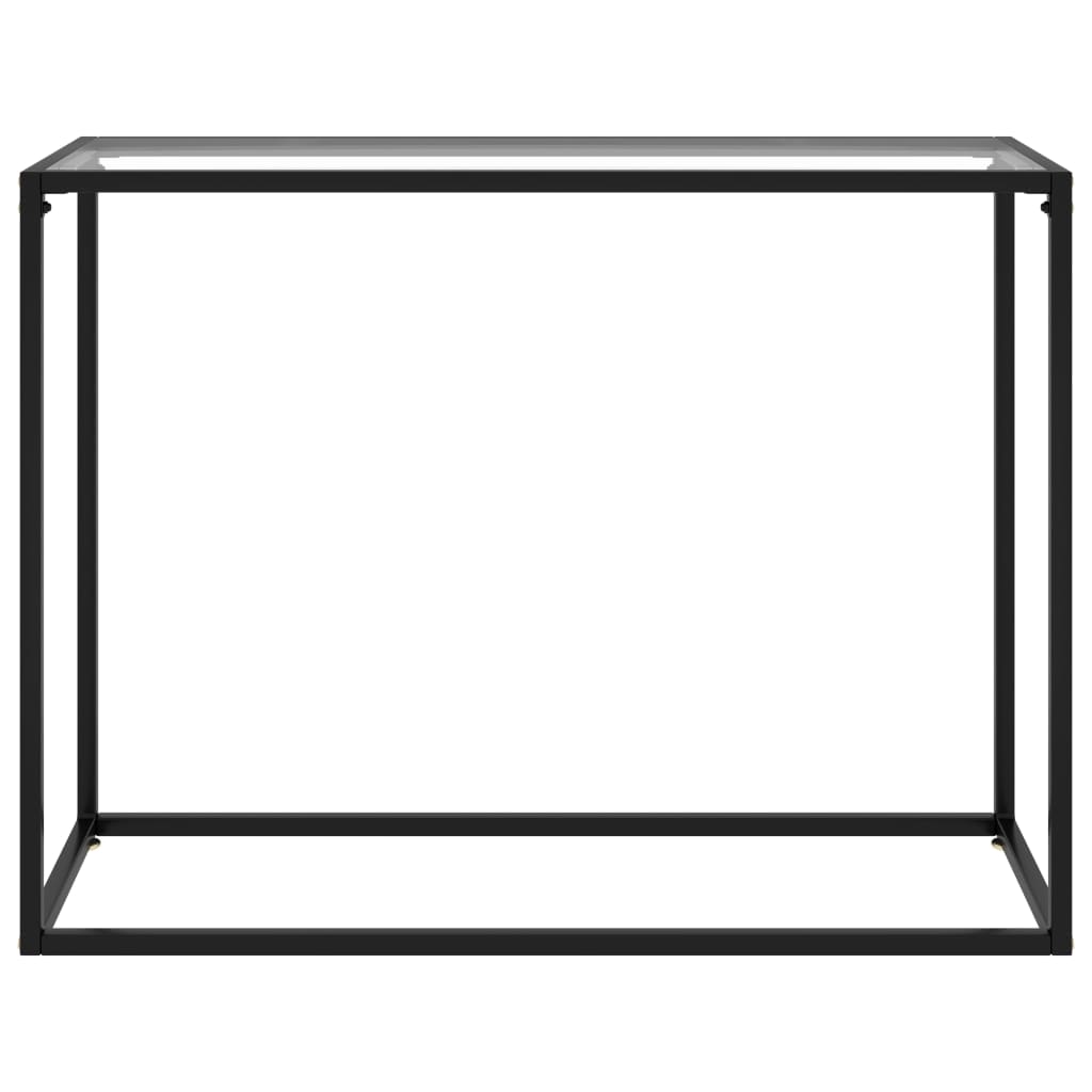Mesa consola - mesa de entrada vidrio templado transparente 100x35x75 cm