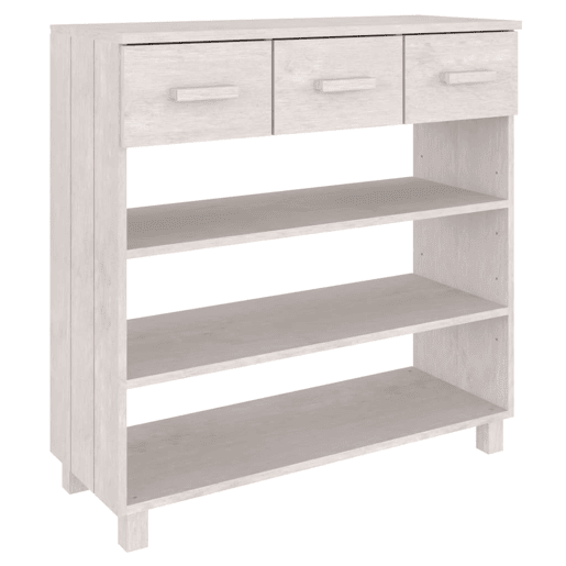 Mesa Consola - Mesa De Entrada HAMAR 90x35x90 cm pinho maciço branco
