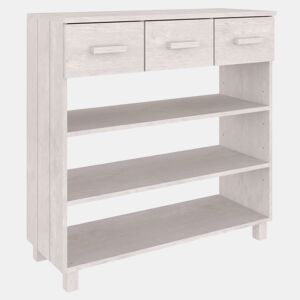 Mesa Consola - Mesa De Entrada HAMAR 90x35x90 cm pinho maciço branco