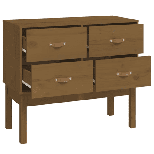 Mesa Consola - Mesa De Entrada 90x40x78 cm pinho maciço castanho mel