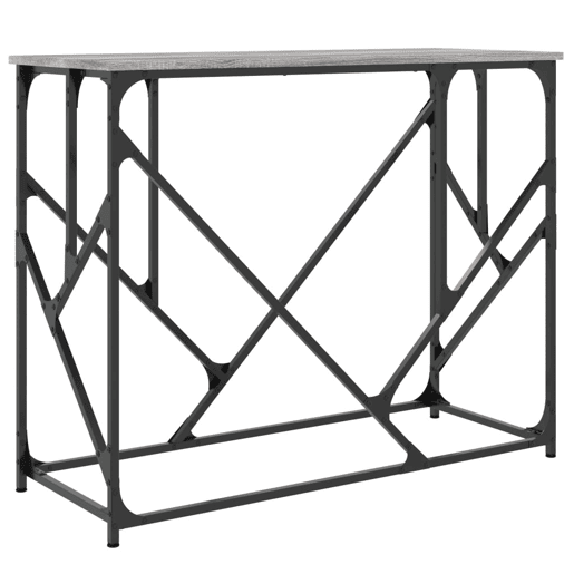 Mesa Consola - Mesa De Entrada 100x40x80 cm derivados de madeira cinzento sonoma