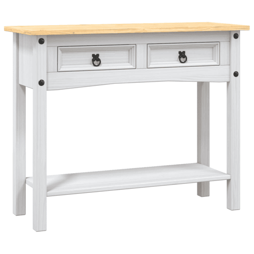 Mesa Consola - Mesa De Entrada Corona pinho mexicano 90x34,5x73 cm branco