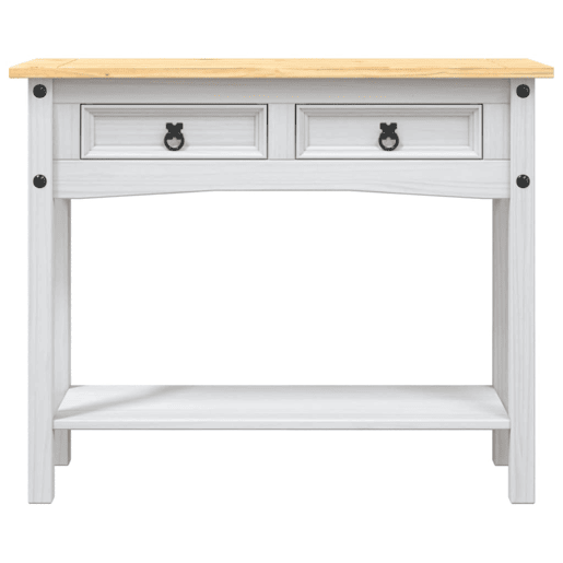 Mesa Consola - Mesa De Entrada Corona pinho mexicano 90x34,5x73 cm branco