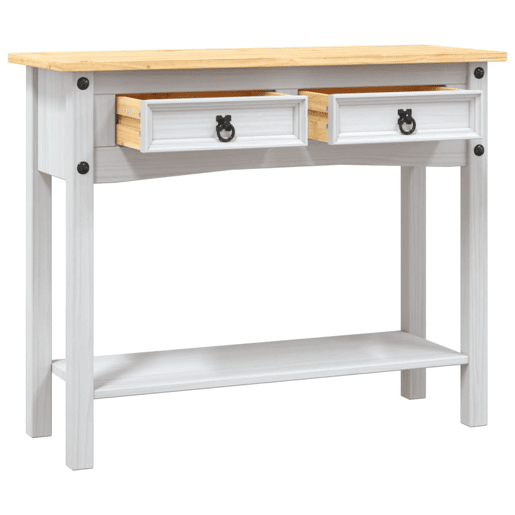 Mesa Consola - Mesa De Entrada Corona pinho mexicano 90x34,5x73 cm branco