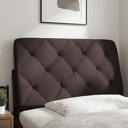 Almofadão de Cabeceira - Cabeceira de cama 80 cm tecido castanho-escuro