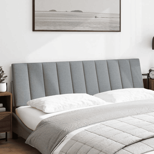 Almofadão de Cabeceira - Cabeceira de cama 180 cm tecido cinzento-claro