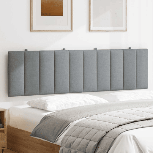 Almofadão de Cabeceira - Cabeceira de cama 180 cm tecido cinzento-claro