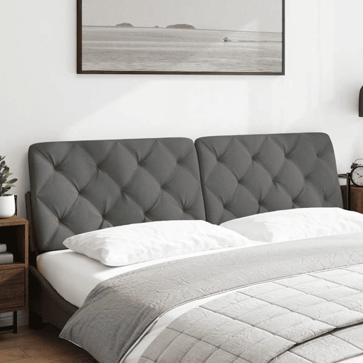 Almofadão de Cabeceira - Cabeceira de cama 180 cm tecido cinzento-escuro