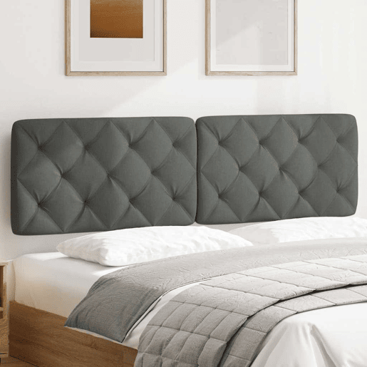 Almofadão de Cabeceira - Cabeceira de cama 180 cm tecido cinzento-escuro