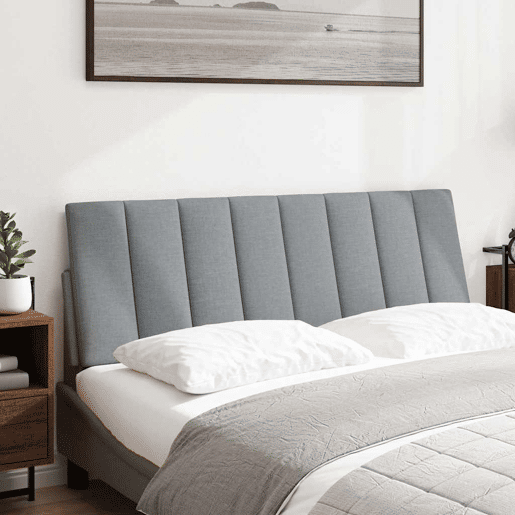 Almofadão de Cabeceira - Cabeceira de cama 120 cm tecido cinzento-claro