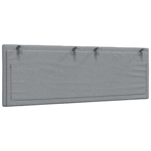 Almofadão de Cabeceira - Cabeceira de cama 120 cm tecido cinzento-claro