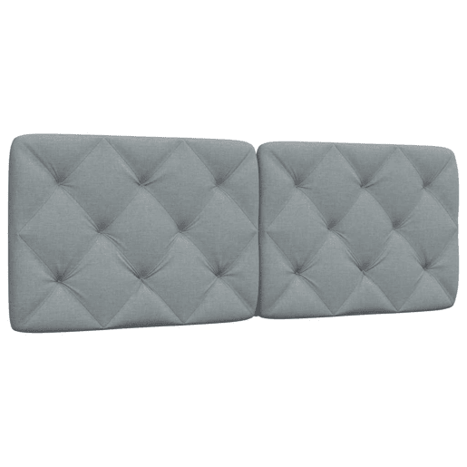 Almofadão de Cabeceira - Cabeceira de cama 140 cm tecido cinzento-claro