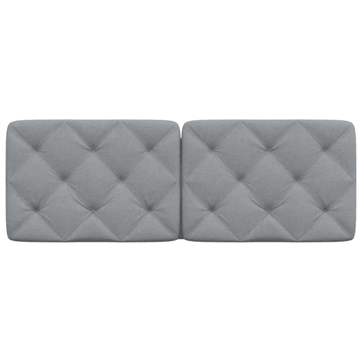 Almofadão de Cabeceira - Cabeceira de cama 140 cm tecido cinzento-claro